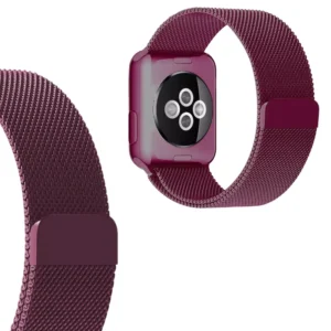 Plum | Apple Watch Milanese Magnetic Loop Strap | Stainless Steel Band  | 42mm / 44mm / 45mm
