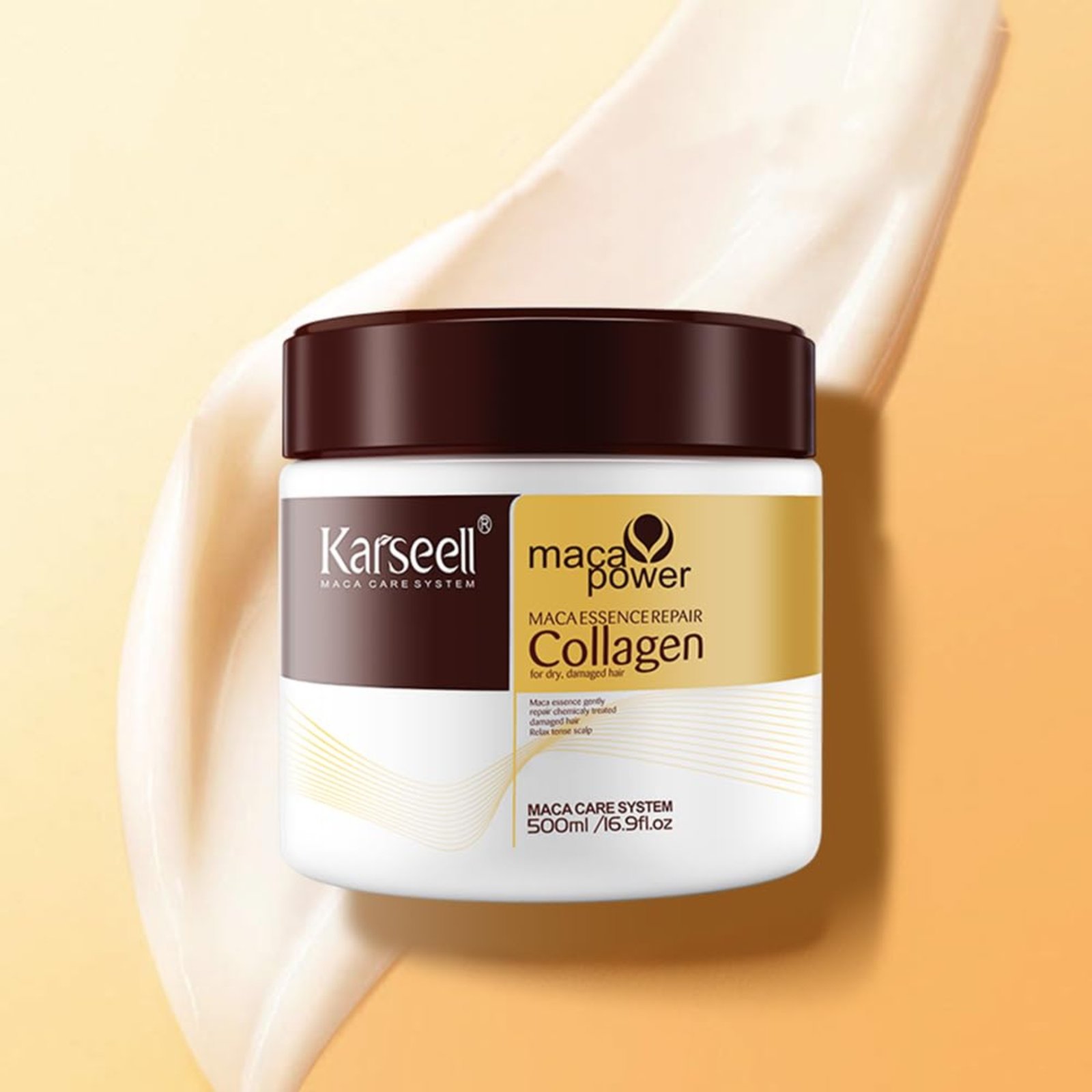 Karseell Collagen Deep Repair Hair Mask 500ml | Argan Oil & Collagen for Smooth, Shiny Hair - Image 5