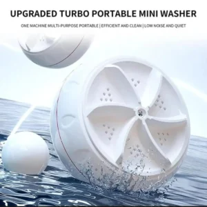 Portable USB Mini Turbo Washer | Ultrasonic Travel Washing Machine for Socks, Underwear & Dishes
