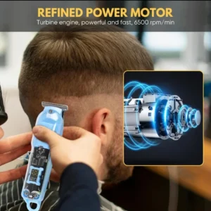 Daling Transparent LCD Electric Hair Trimmer | USB Rechargeable | Professional Grooming | FR-D-8268