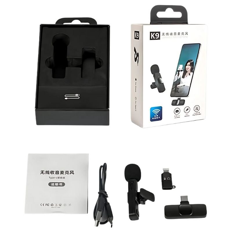 K9 Wireless Lavalier Microphone | Plug & Play Type-C & iOS Mic with Noise Reduction - Image 2