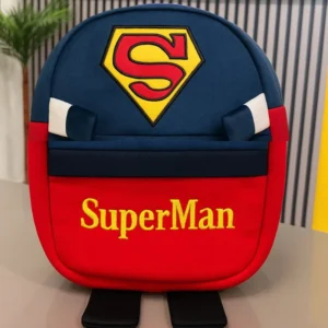 Cute Plush Superman Character Backpack | Stuffed School Bag & Gift for Kids