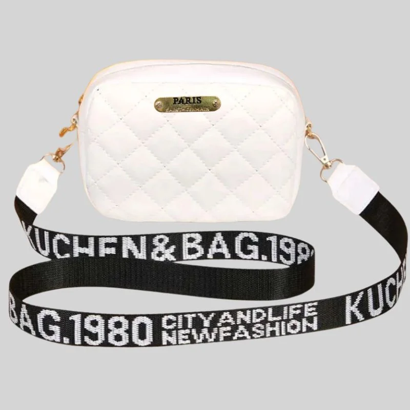 White Leather Handbag for Girls & Women | Stylish Shoulder & Crossbody Bag | Daily Use & Gift - Image 3